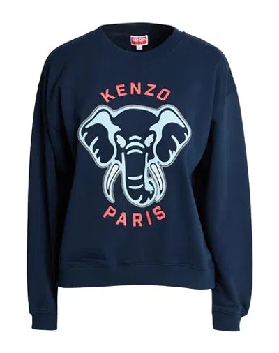 Kenzo Woman Sweatshirt Navy Size Xs Cotton