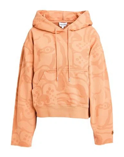 Kenzo Woman Sweatshirt Orange Size S Cotton In Neutral