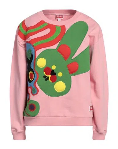 Kenzo Woman Sweatshirt Pink Size S Cotton, Elastane, Acrylic, Wool, Polyester