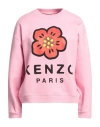 Kenzo Woman Sweatshirt Pink Size Xl Cotton, Elastane