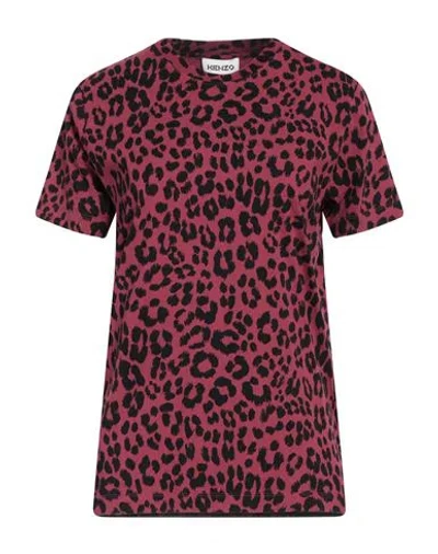 Kenzo Woman T-shirt Garnet Size Xs Cotton In Red