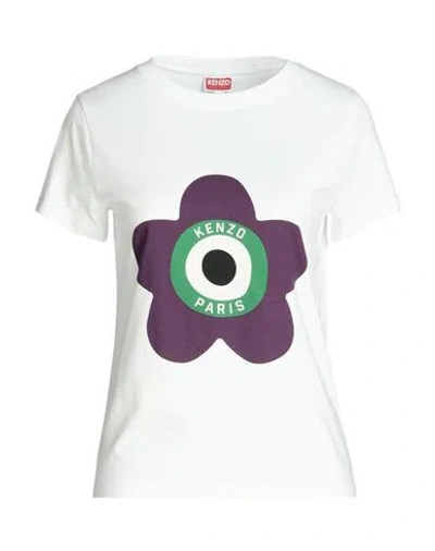 Kenzo Woman T-shirt White Size L Cotton