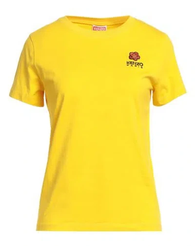 Kenzo Woman T-shirt Yellow Size M Cotton