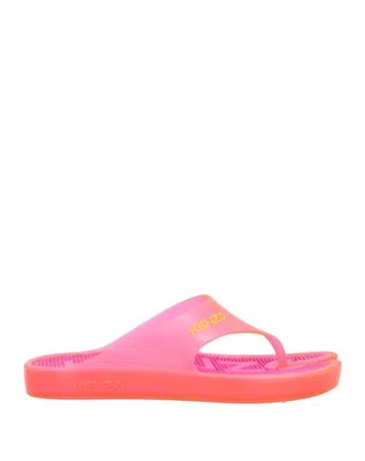 Kenzo Woman Thong Sandal Fuchsia Size 6.5 Rubber