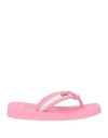 Kenzo Rubber Sole Sandals With Open And Square Design In Pink