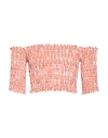 Kenzo Woman Top Orange Size L Cotton In Orange