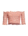 Kenzo Woman Top Orange Size L Cotton In Orange
