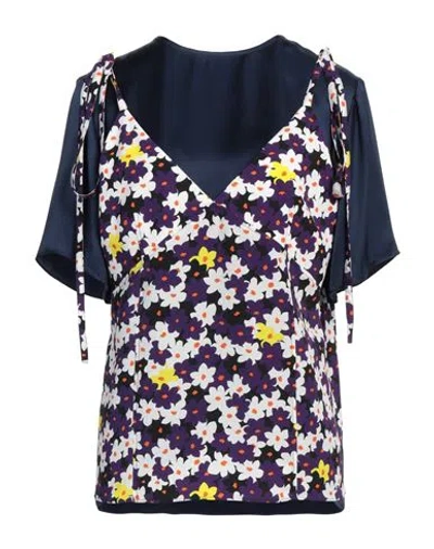 Kenzo Woman Top Purple Size 8 Polyester, Elastane, Cupro