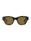 Kenzo Women's 49mm Solid Lens Round Acetate Sunglasses In Black