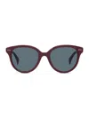 Kenzo Women's 51mm Boke Flower Round Sunglasses In Burgundy
