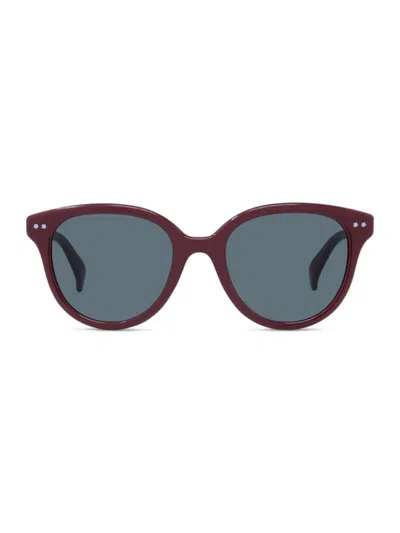 Kenzo Women's 51mm Boke Flower Round Sunglasses In Burgundy