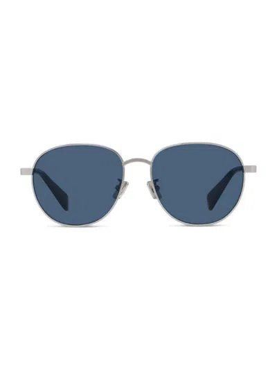 Kenzo Women's 55mm Solid Lens Round Metal Sunglasses In Metallic