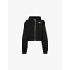 Kenzo Womens Black Lucky Tiger Embroidered Regular-fit Cotton-jersey Hoody In Black