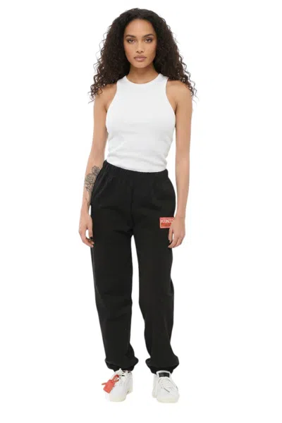 Kenzo Women Black Relaxed Joggers In White