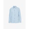 Kenzo Womens Blue Denim Workwear Graphic-pattern Denim Shirt In Blue Denim