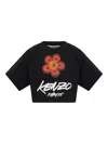 Kenzo Boke Flower Crop T-shirt In Black