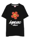 Kenzo Futura Graphic Print Boke Flower T-shirt In Black