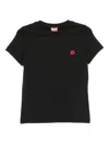 Kenzo Boke Flower Embroidered T-shirt In Black