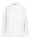 Kenzo Paneled Broderie Anglaise Shirt In White
