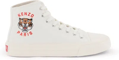 Kenzo Women's Canvas High-top Sneakers In White