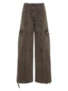 Kenzo Dyed Canvas Cargo Pants In Nude & Neutrals