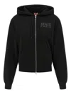 Kenzo Happy Tiger Zip Up Hoodie With Kangaroo Pocket In Black