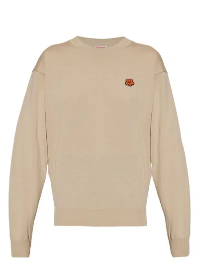 KENZO WOMEN'S JERSEY WITH LOGO PATCH