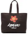 Kenzo Women  X Futura 2000  Utility Boke Flower-print Tote Bag In Brown