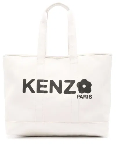 KENZO KENZO WOMEN LARGE `KENZO UTILITY` CANVAS TOTE BAG