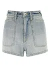 Kenzo Light-blue Denim Shorts In Light Blue