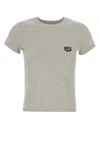 Kenzo Cotton Crew Neck Short Sleeve T Shirt In Gray