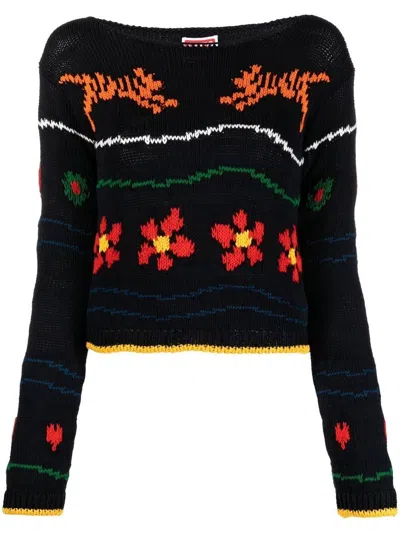 KENZO WOMEN'S MULTICOLOR EMBROIDERED JUMPER SWEATER