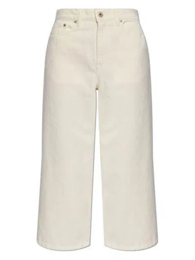 Kenzo Sumire High-rise Cropped Jeans In Wt