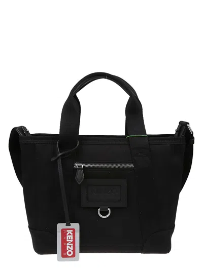 Kenzo Women's Paris Tag Logo Tote Bag In Black