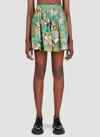 Kenzo Women Printed Mini Skirt In Green