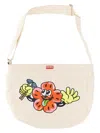 Kenzo Shoulder Bag With Embroidery In Powder