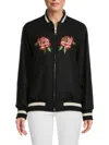 KENZO WOMEN'S SOUVENIR GRAPHIC WOOL BLEND REVERSIBLE JACKET