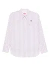 Kenzo Regular Shirt Pin Stripes In Pink