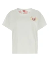 Kenzo Bowling Elephant Relax T-shirt In Blanc Casse