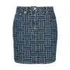 Kenzo Womens Weave Miniskirt In Japanese Denim In Multi