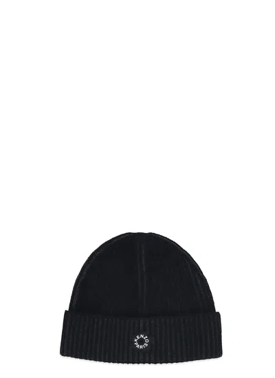 Kenzo Wool And Cotton Beanie In Black