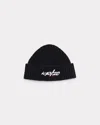Kenzo Ribbed Signature Beanie In Black
