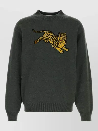 Kenzo Wool Blend Sweater In Gray