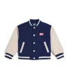Kenzo Wool-blend Varsity Jacket In Blue