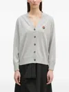 Kenzo Wool Cardigan In Gray