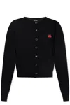 Kenzo Wool Cardigan In Black