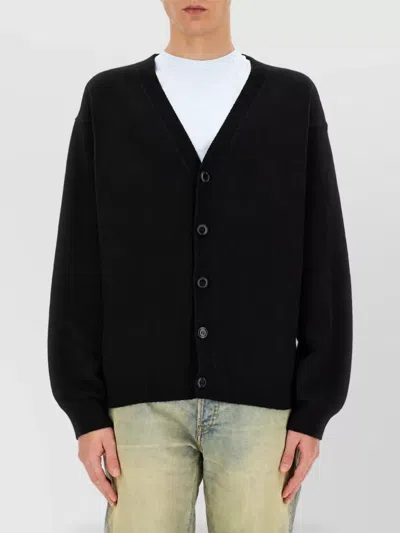 Kenzo Wool Cardigan In Black