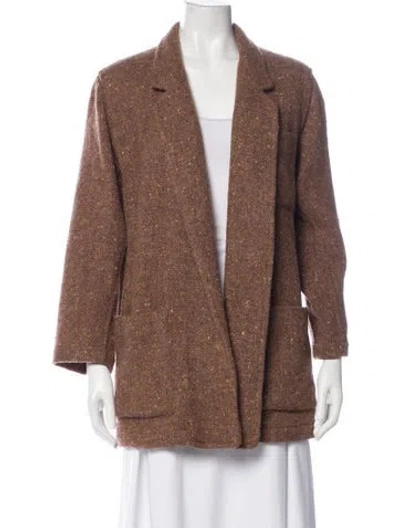 Pre-owned Kenzo Wool Coat In Brown