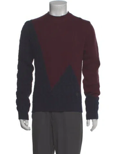 Pre-owned Kenzo Wool Crew Neck Pullover In Blue