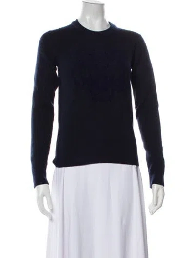 Pre-owned Kenzo Wool Crew Neck Sweater In Black